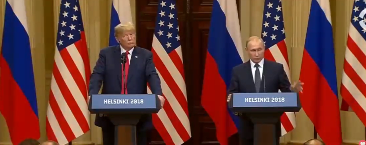 На фото Дональд Трамп и Владимир Путин