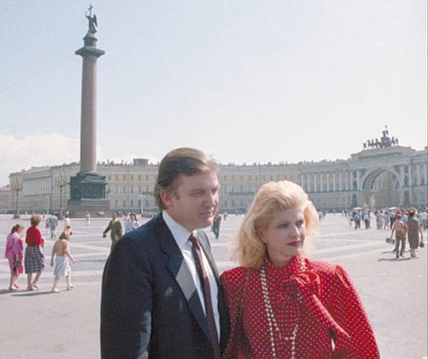 Дональд Трамп с женой в Москве (1987 год)