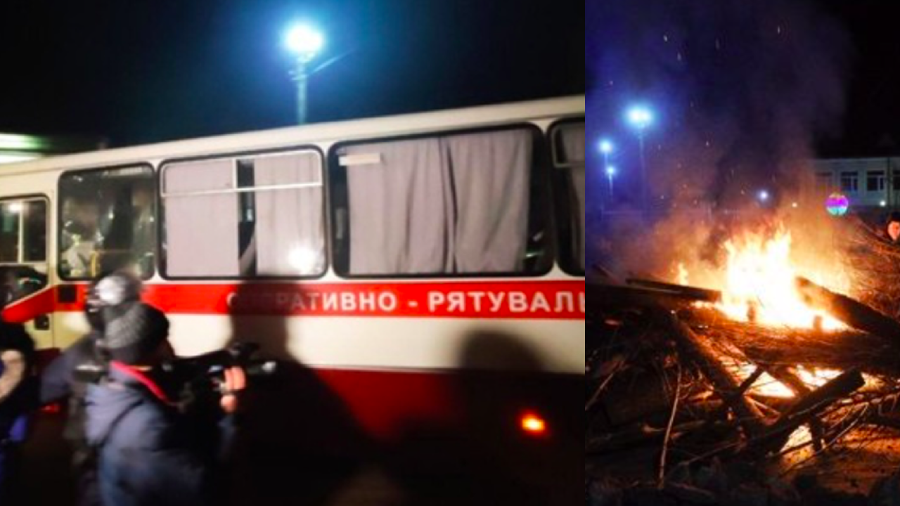 Протестующие в Новых Санжарах грозят ночью сжечь санаторий
