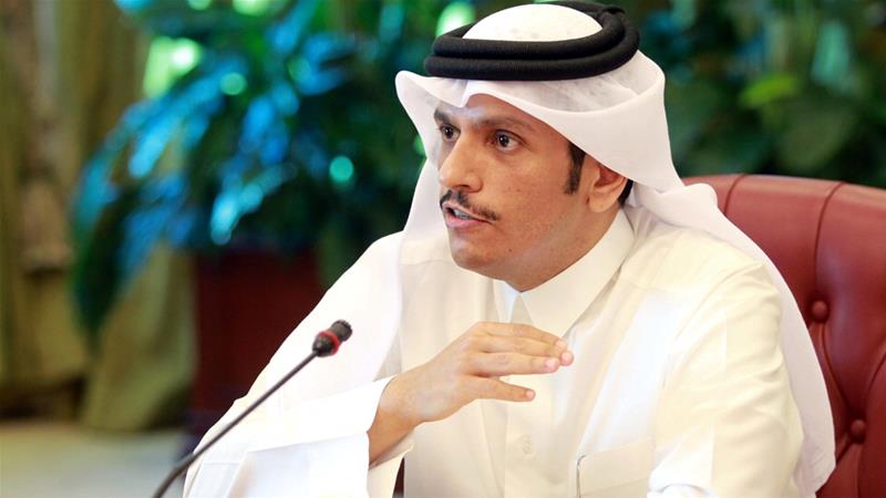 На фото глава МИД Катара Аль-Тани