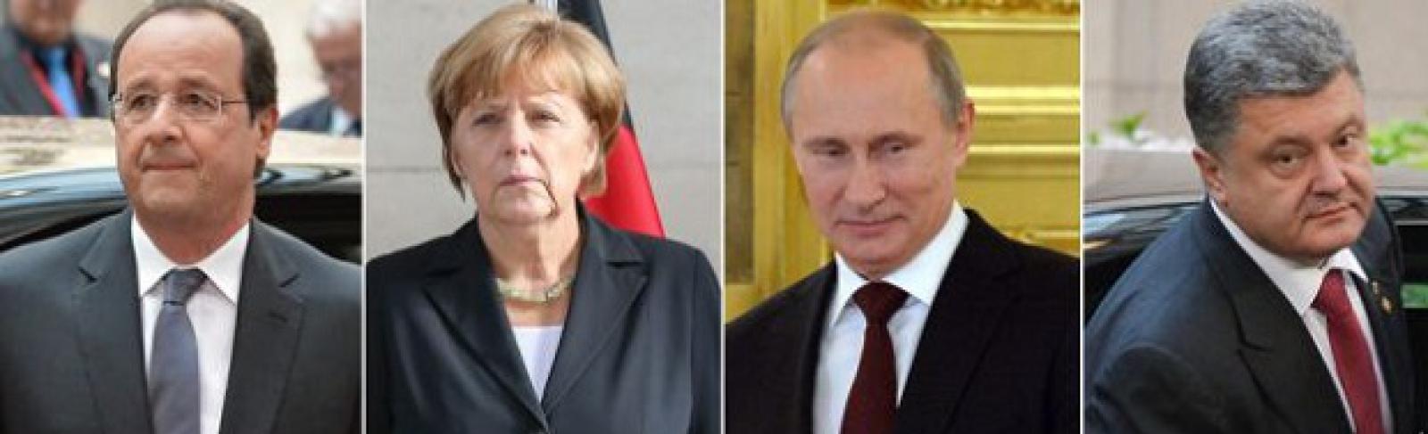 Путин попросил Олланда и Меркель надавить на Порошенко в вопросе Донбасса