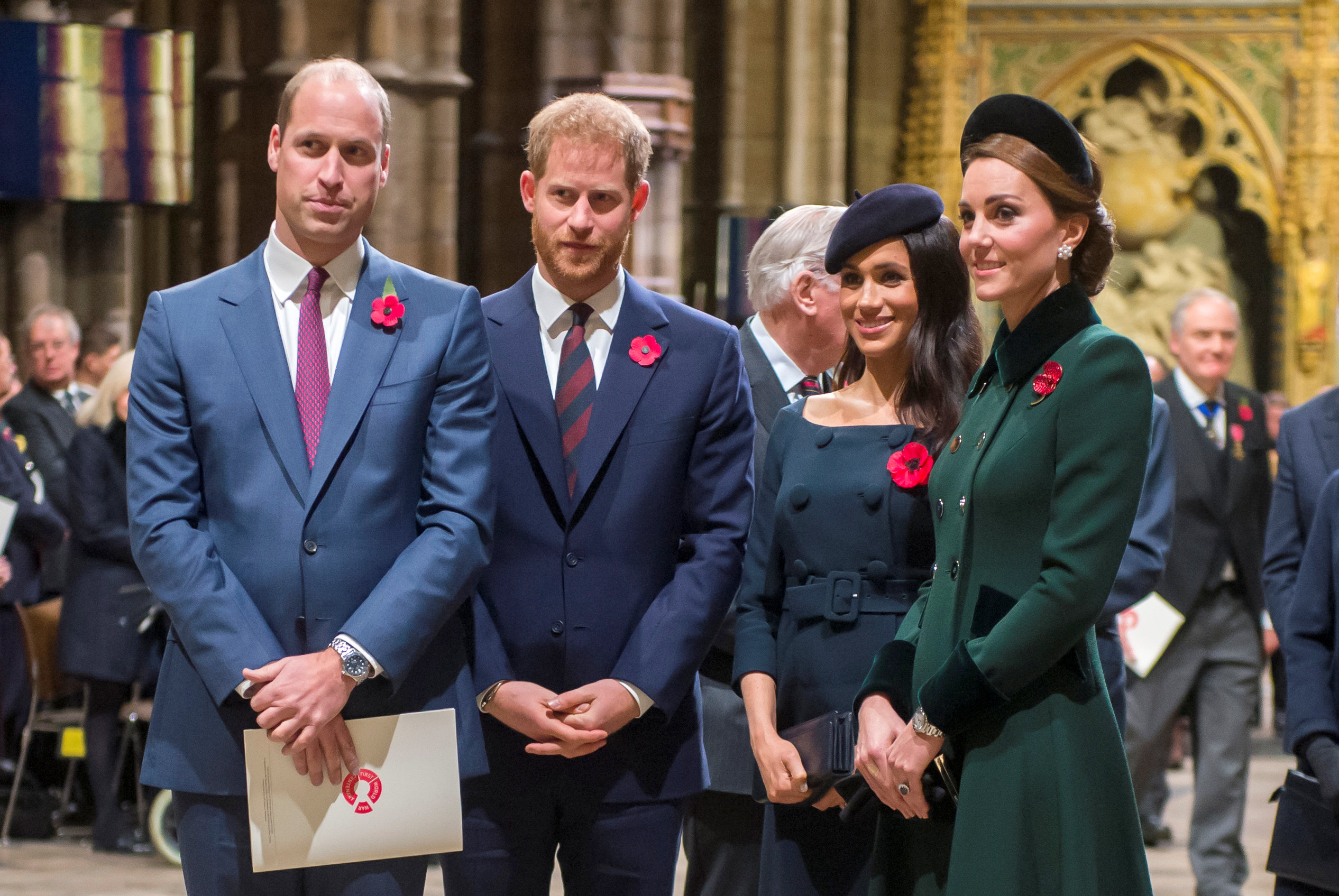 Принц Уильям, Принц Гарри, Меган Маркл, Кейт Миддлтон Фото: Reuters