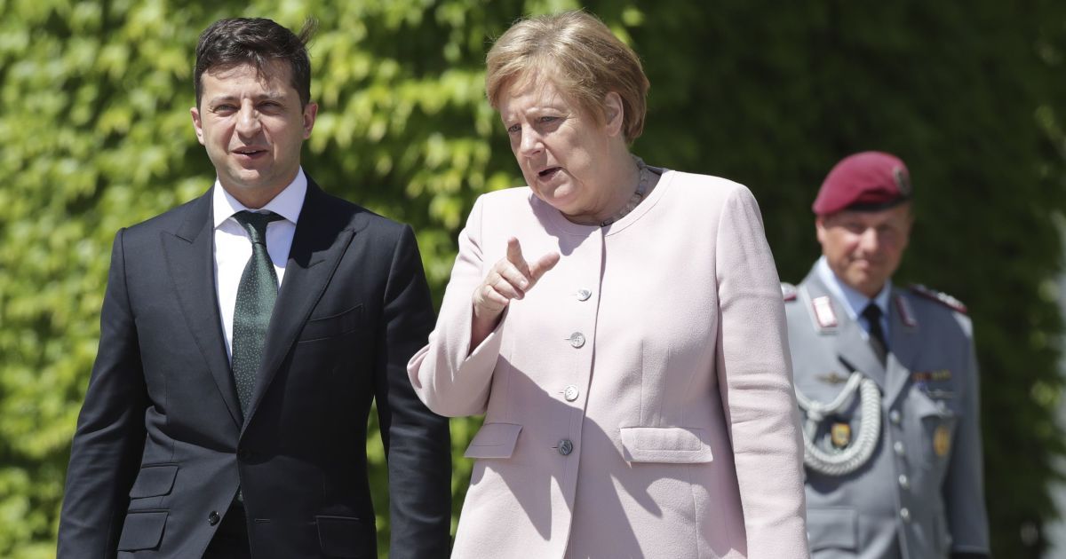 Фото - Зеленский и Меркель