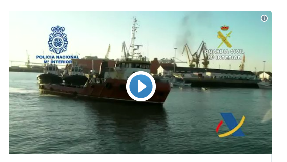 В Испании задержано судно с почти 4 тоннами кокаина (видео)