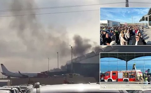 Фото — Пожар в аэропорту Аликанте