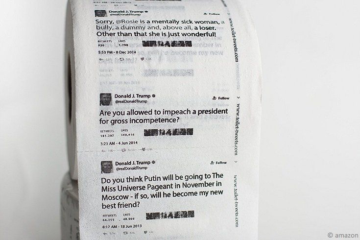 Amazon решил потроллить Трампа: открыта продажа туалетной бумаги с его твитами