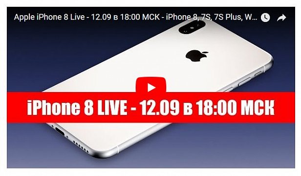Apple представила новый iPhone X и iPhone 8 (видео)
