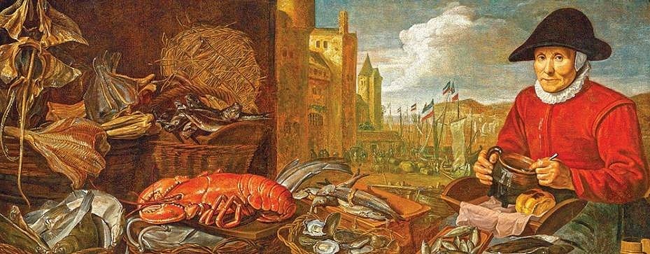 Питер Артсен, «Продавец рыбы», XVII век