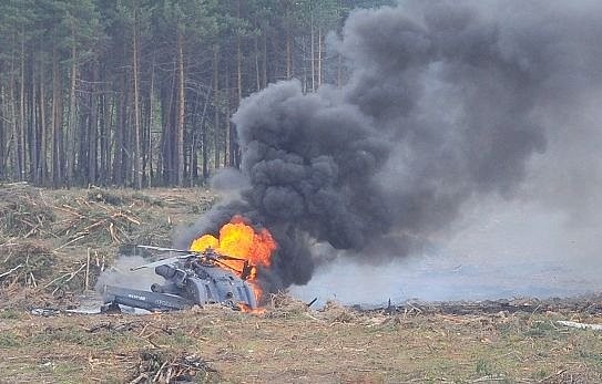 Российский вертолет Ми-28 разбился на авиашоу