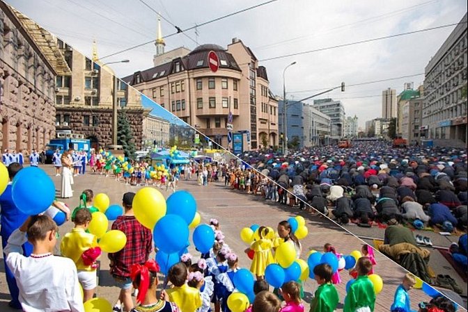 Ощутите разницу: в сети ярко сравнили 1 сентября в Киеве и Москве (фотофакт)