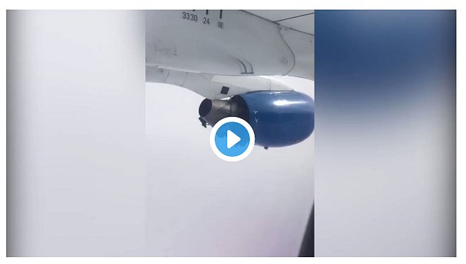 ЧП с пассажирским самолетом: В полете взорвался двигатель (видео)