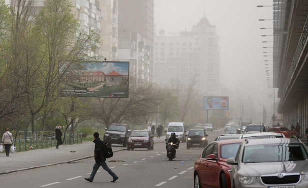 Фото — Загрязнение воздуха в Киеве