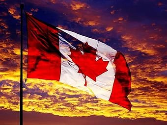 На фото - флаг Канады