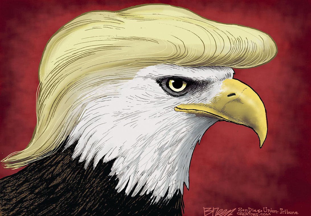 Карикатура на победу Трампа в президентской гонке