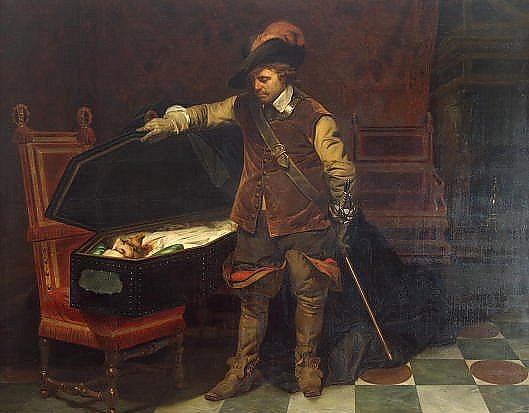 Поль Деларош, «Кромвель у гроба Карла I», 1831